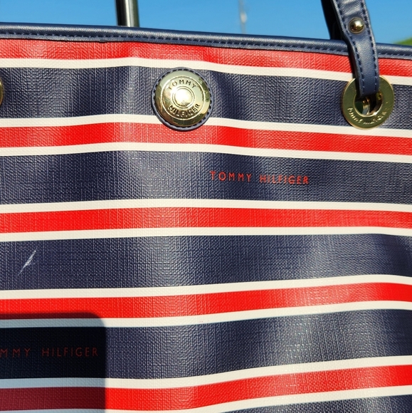 Tommy Hilfiger Blue and Red Nautical Tote - Picture 3 of 8
